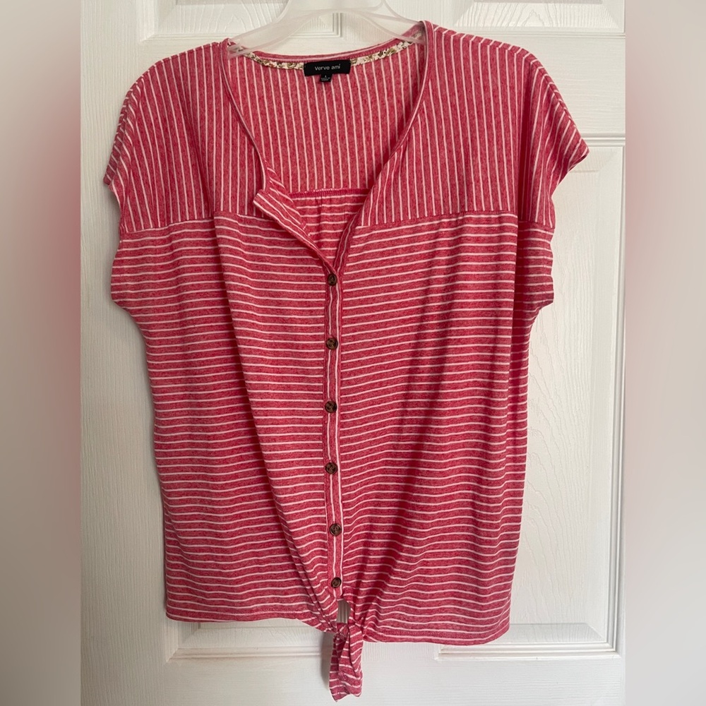 Women’s blouse red/white striped